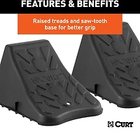 CURT Wheel Chock Pair