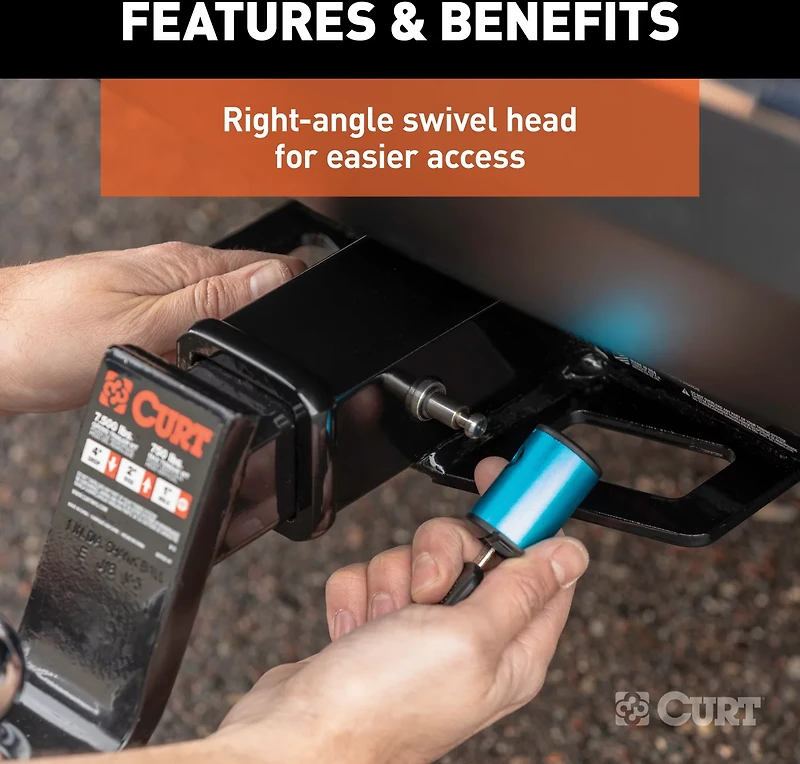 CURT .625 in Right Angle Hitch Lock