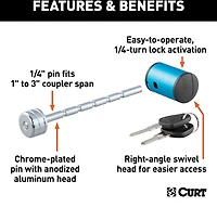 CURT Adjustable Coupler Lock
