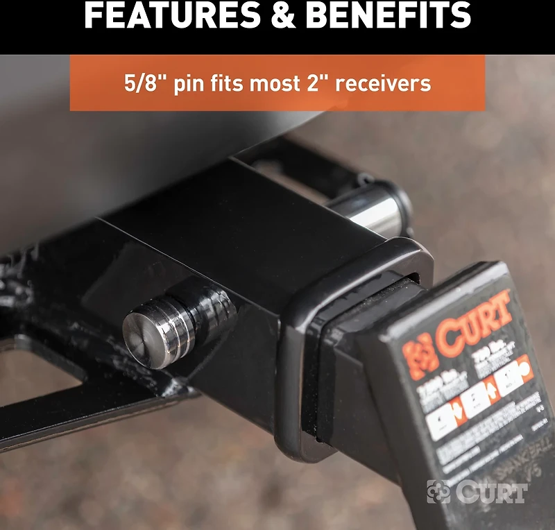 CURT .625 in Hitch and .875 in Coupler Lock Set