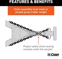 CURT 48 in Safety Chain with 2 S-Hooks