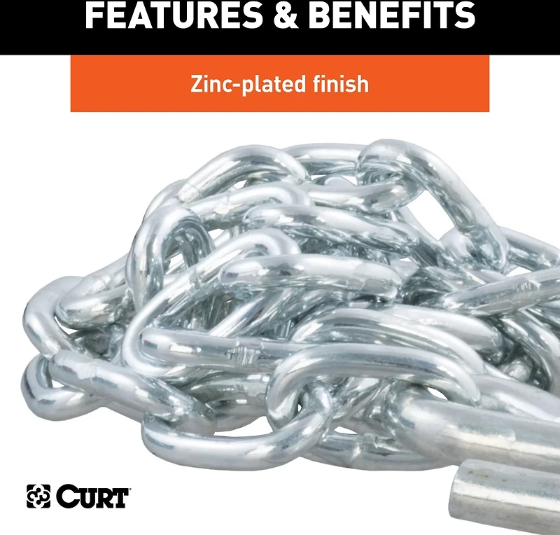 CURT 48 in Safety Chain with 2 S-Hooks
