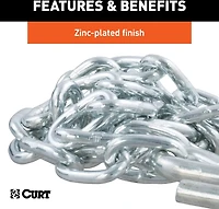 CURT 48 in Safety Chain with 2 S-Hooks