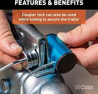 CURT Universal Tri-Ball Trailer Coupler Lock