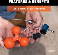 CURT Universal Tri-Ball Trailer Coupler Lock