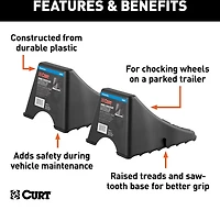 CURT Wheel Chock Pair