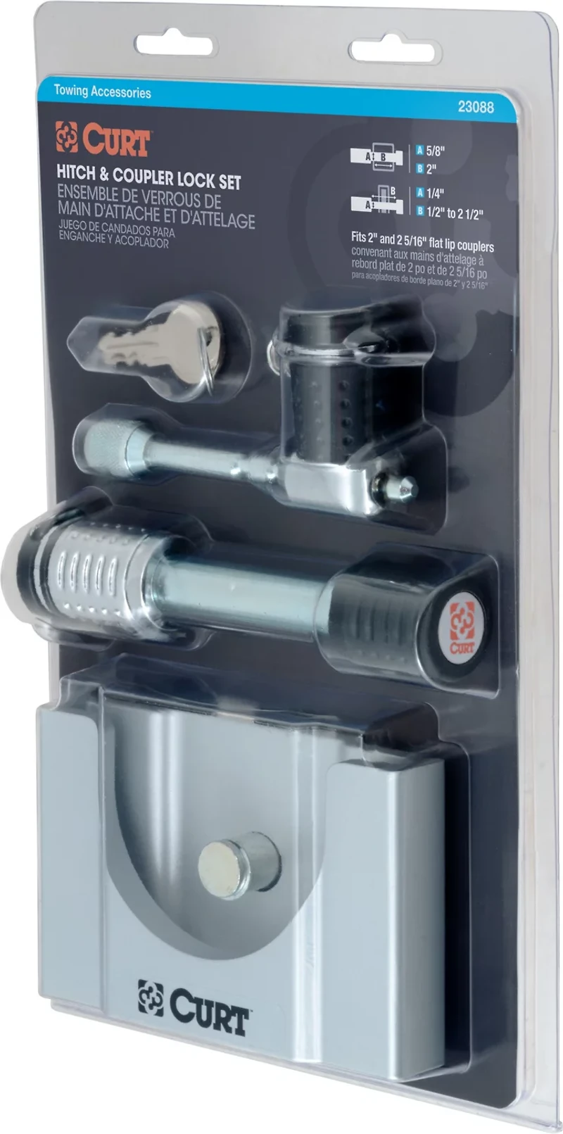 CURT Hitch and Coupler Lock Set