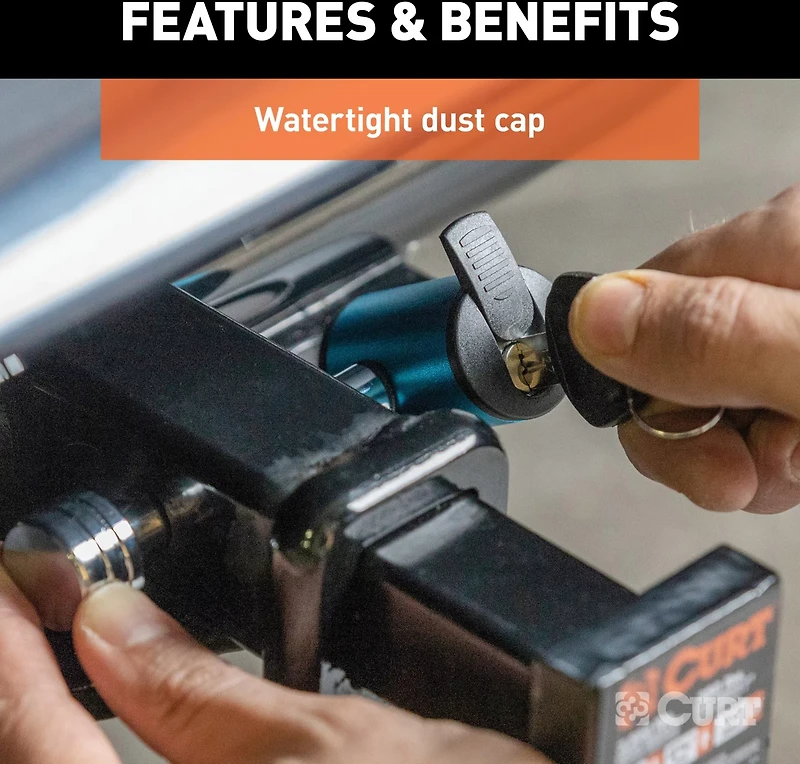 CURT .5 in Hitch Lock with .625 in Adapter