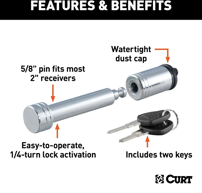 CURT .625 in Hitch Lock
