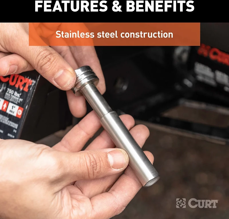 CURT .5 in Hitch Lock with .625 in Adapter