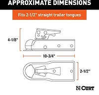 CURT 2 in Straight-Tongue Coupler with Posi-Lock
