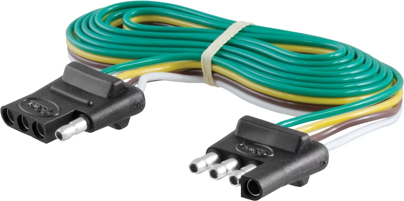 CURT 4-Way Flat Connector Plug and Socket with 72 in Wires