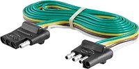 CURT 4-Way Flat Connector Plug and Socket with 72 in Wires