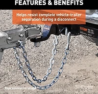 CURT 48 in Safety Chain with 2 S-Hooks