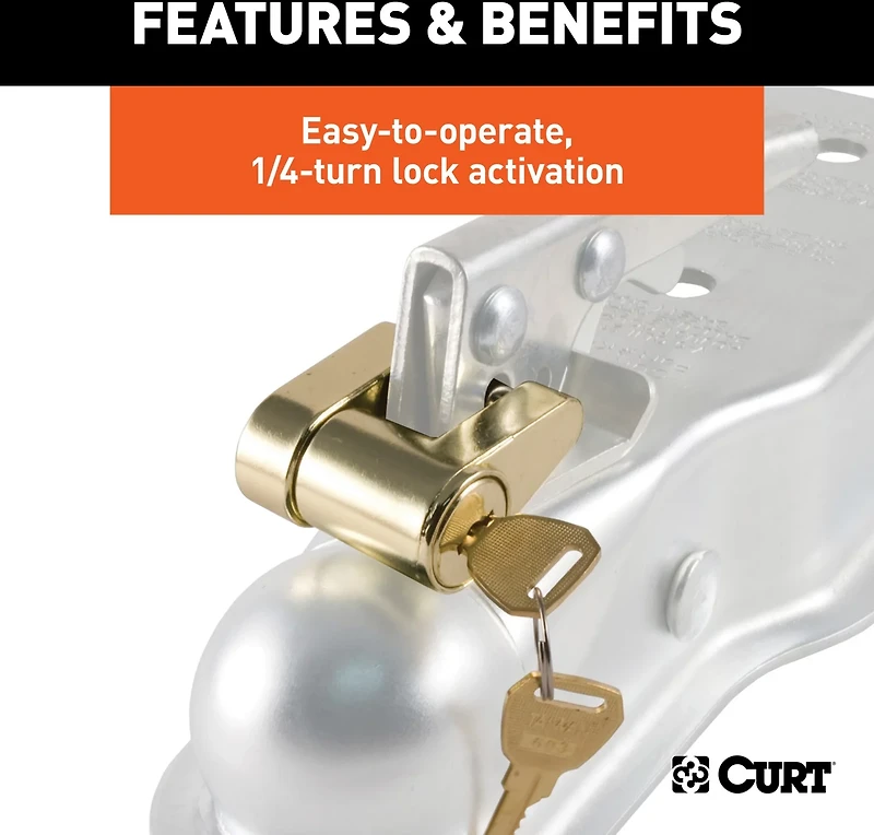 CURT Brass Coupler Lock