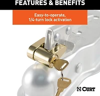 CURT Brass Coupler Lock