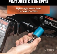 CURT .5 in Hitch Lock with .625 in Adapter