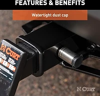 CURT .5 in Hitch Lock with .625 in Adapter