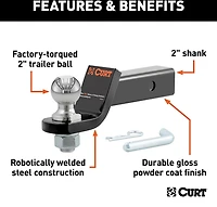 CURT 2 in SQ Ball Mount Pack