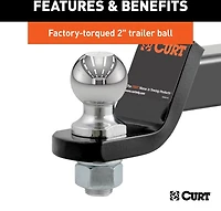 CURT 2 in SQ Ball Mount Pack