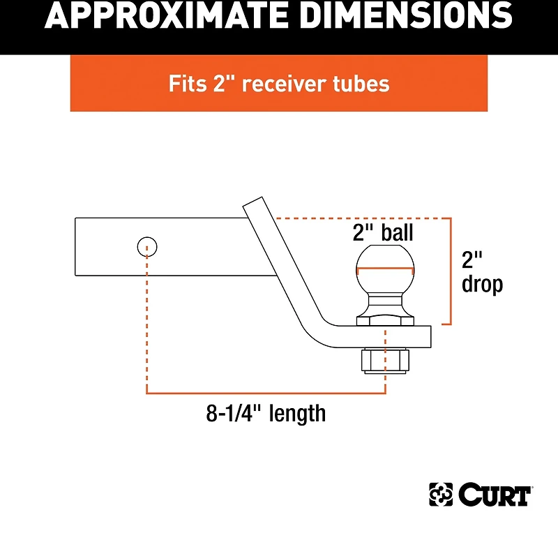 CURT 2 in SQ Ball Mount Pack