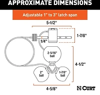CURT Universal Tri-Ball Trailer Coupler Lock
