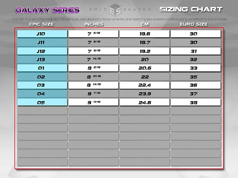 Epic Skates Youth Galaxy Elite Roller Skates