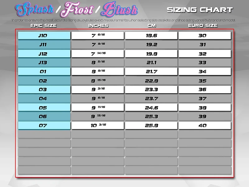 Epic Skates Youth Splash Roller Skates