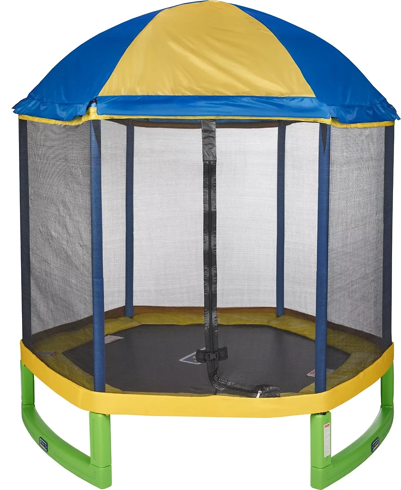 AGame My First 7 ft Trampoline with Tent Top Enclosure