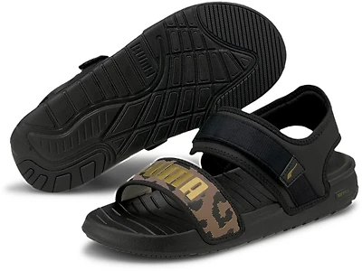 PUMA Women's Softride Leopard Sandals