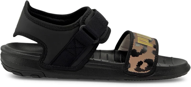 PUMA Women's Softride Leopard Sandals