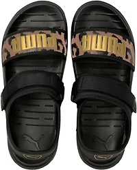 PUMA Women's Softride Leopard Sandals