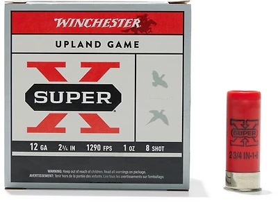 Winchester Super-X Lead Shot Dove & Game Load 12 Gauge 8 Shot Shotshells - 25 Rounds