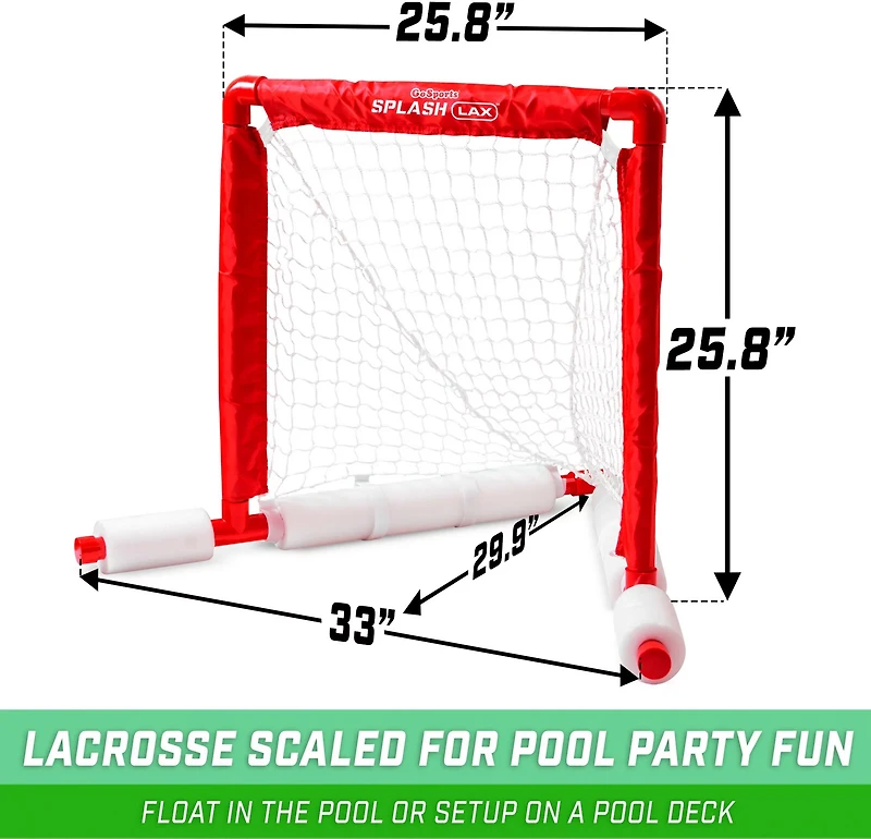 GoSports Splash LAX Lacrosse Floating Pool Goal Set