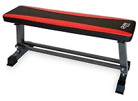 Pure Fitness Flat Bench with Dumbbell Rack