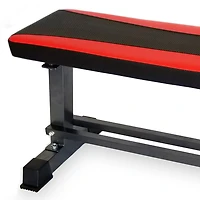 Pure Fitness Flat Bench with Dumbbell Rack