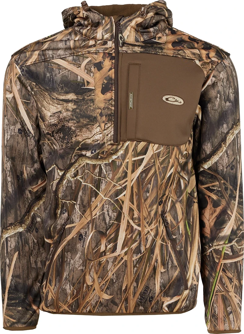 Drake Waterfowl Men's Endurance Mossy Oak 1/4 Zip Hooded Jacket