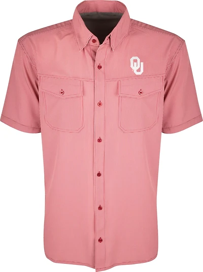 Drake Men's University of Oklahoma Traveler's Short Sleeve Shirt