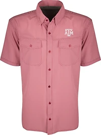 Drake Men's Texas A&M University Traveler's Short Sleeve Shirt