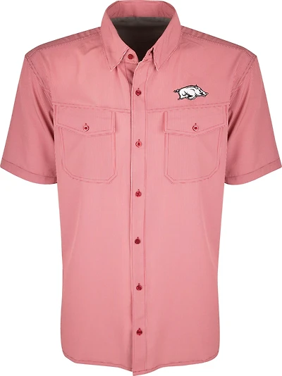 Drake Men's University of Arkansas Traveler's Short Sleeve Shirt