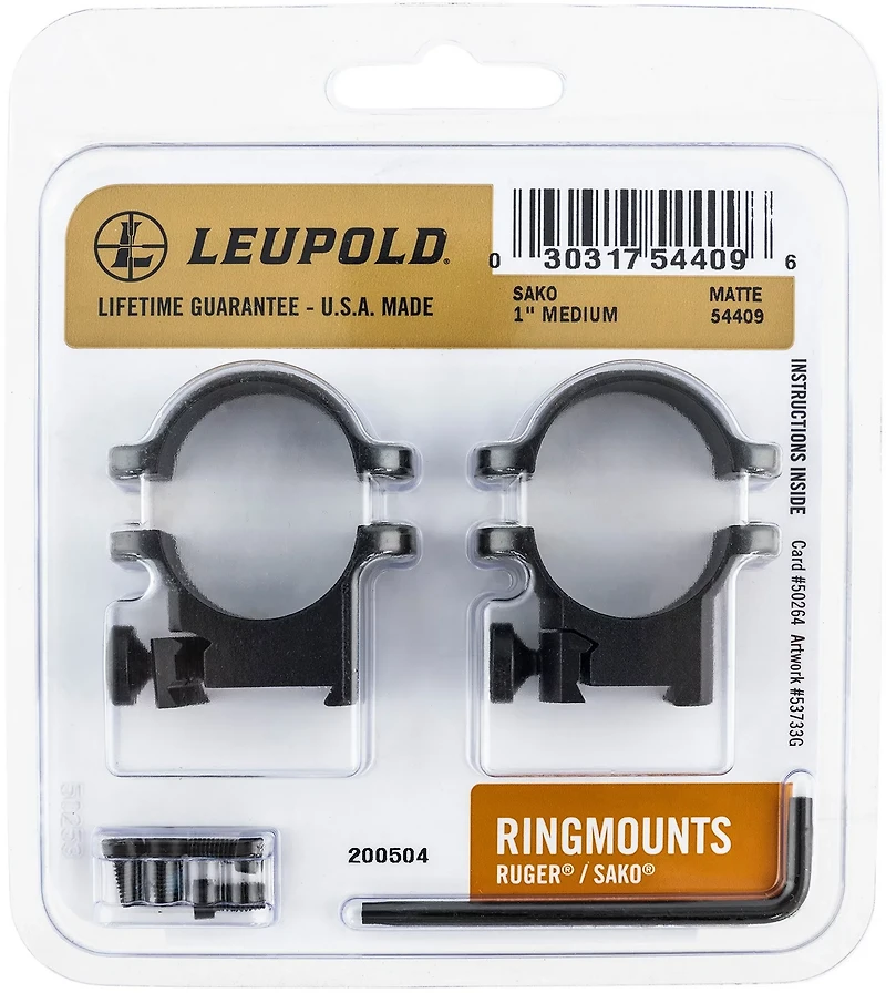 Leupold 54409 Sako 1 in Diameter Scope Ring 2-Piece Set
