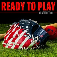 Franklin MLB USA Fielding Glove with Ball