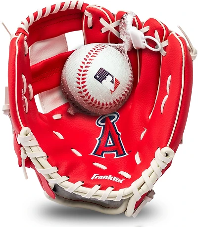 Franklin Youth MLB Los Angeles Angels T-ball Glove and Ball Set