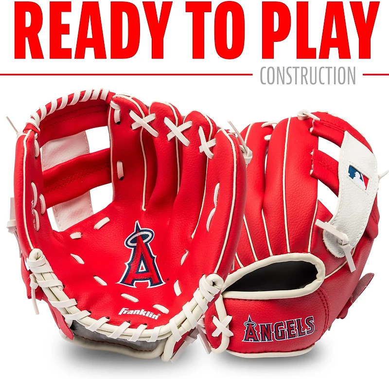 Franklin Youth MLB Los Angeles Angels T-ball Glove and Ball Set