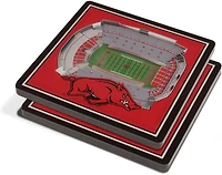 YouTheFan University of Arkansas 3-D StadiumViews Coasters 2-Pack