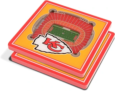 YouTheFan Kansas City Chiefs 3-D StadiumViews Coasters 2-Pack