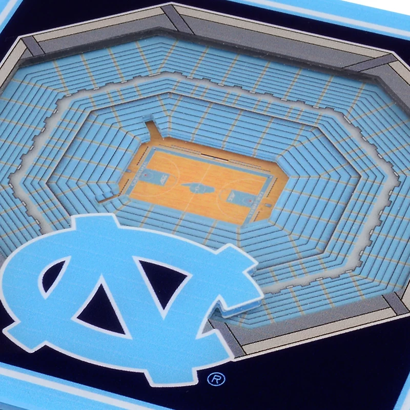 YouTheFan University of North Carolina 3-D Stadium Views 2-Piece Coaster Set