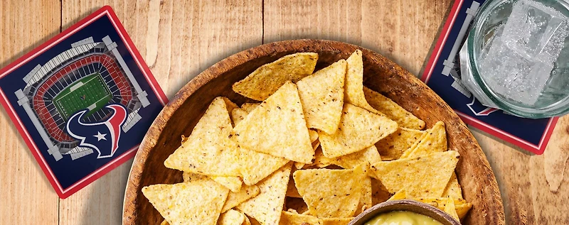 YouTheFan Houston Texans 3-D Stadium Views 2-Piece Coaster Set