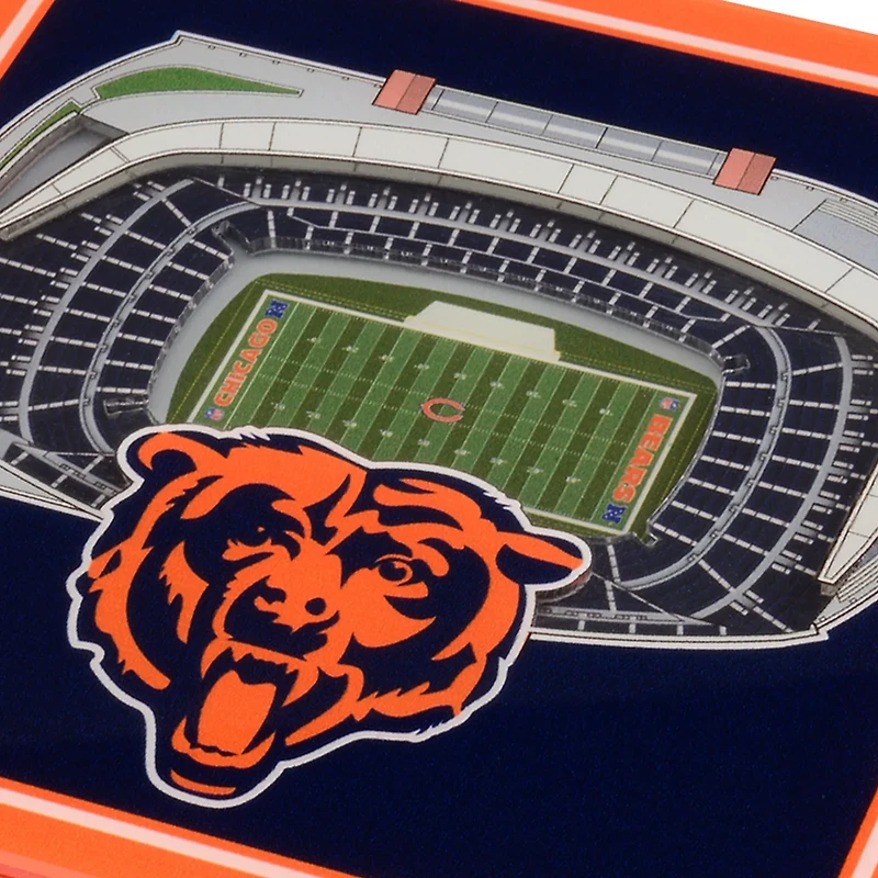 YouTheFan Chicago Bears 3-D StadiumViews Coasters 2-Pack