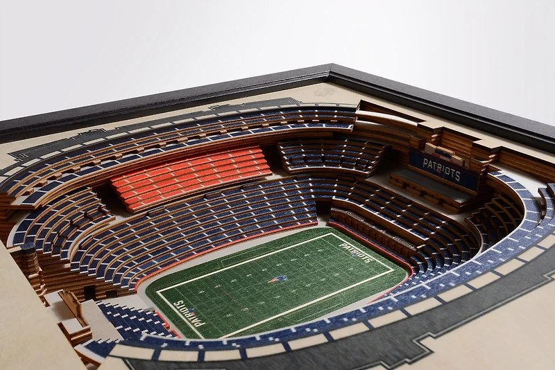 YouTheFan New England Patriots 25-Layer StadiumViews 3-D Wall Art